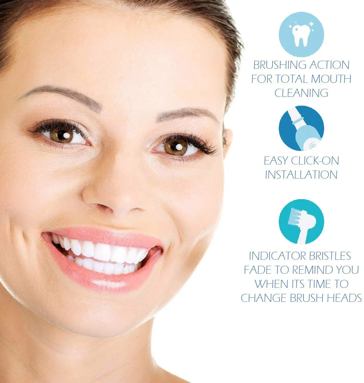 

16pc SB417 Replacement Brush Heads for Oral B- Double Clean Design,Fits Oralb Toothbrush Pro 7000, 1000, 8000, 9000, 1500, 5000