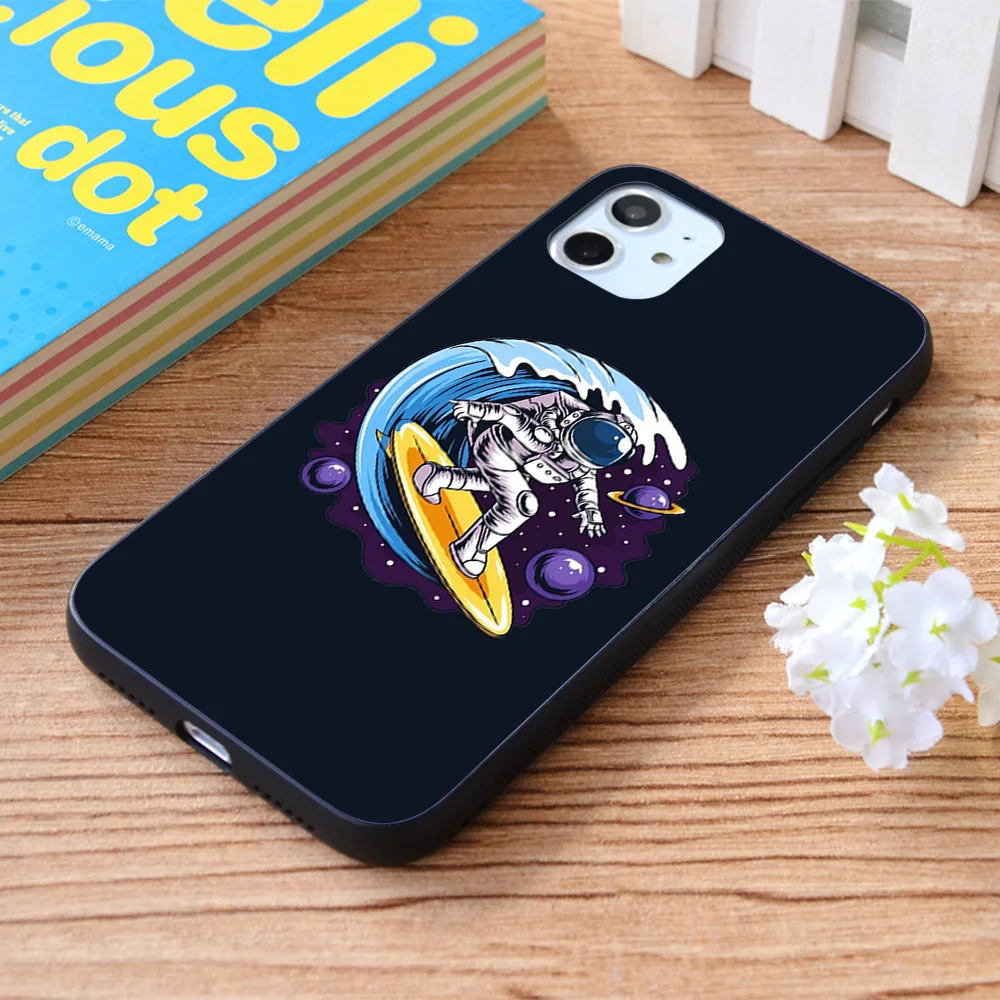 

For iPhone Space Surfing Soft TPU border Apple iPhone Case