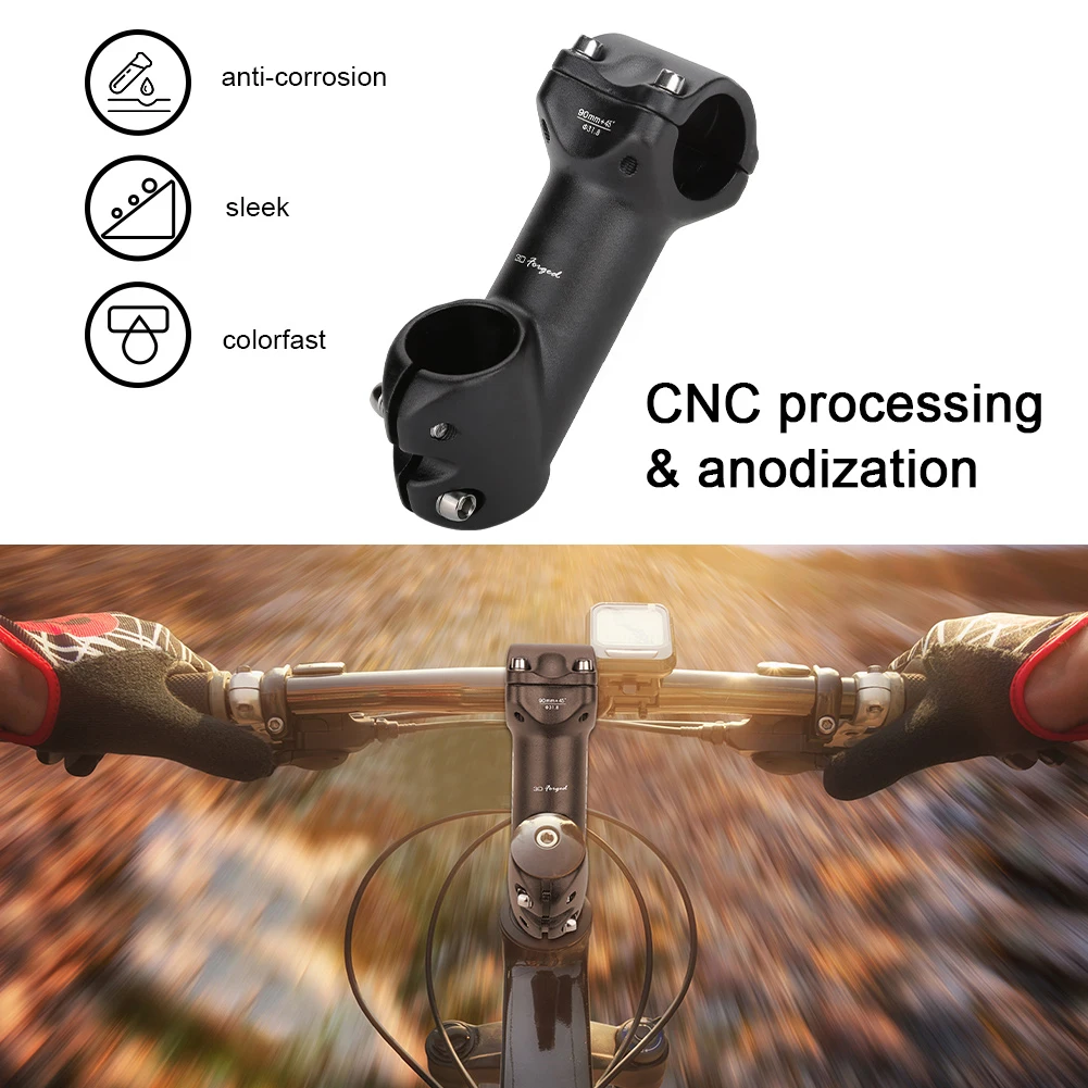 

Aluminum Alloy Adjustable Bicycle Stem Riser 31.8mm Mountain Bicycle Bike Tube Stem Replacement Part Accessory