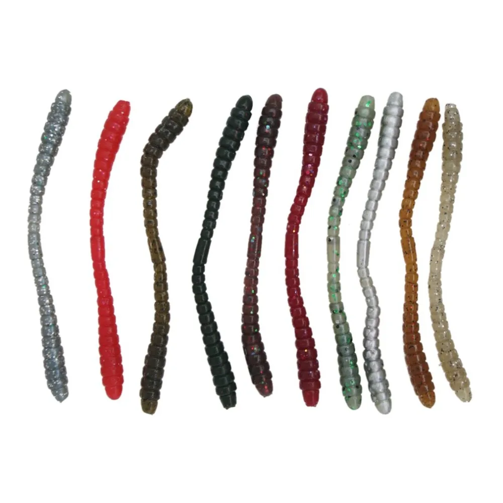 10 шт./компл. см мягкие плавающие форели приманки в виде червей искусственные