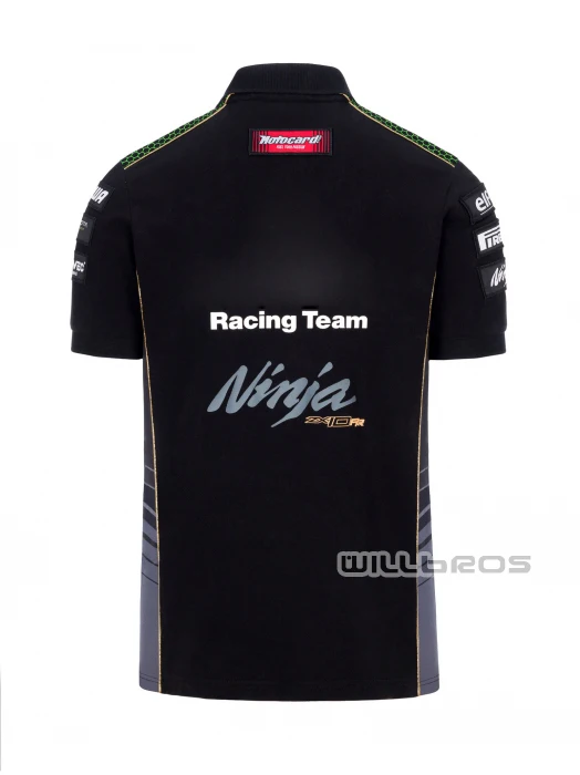 

Motorcycle Racing Polo Shirt for Kawasaki Ninja Moto Riding Breathable Clothing Black