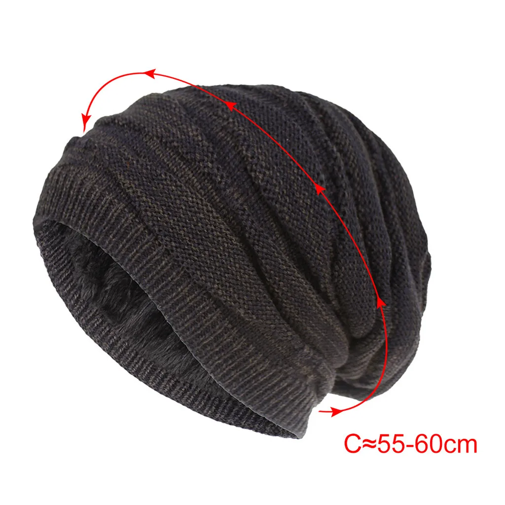 

Unisex Skiing Plush Fashion Keep Warm Winter Hats Knitted Cotton Hat Men Women Fashion Ear Protection Warmer Bonnet Casual Cap