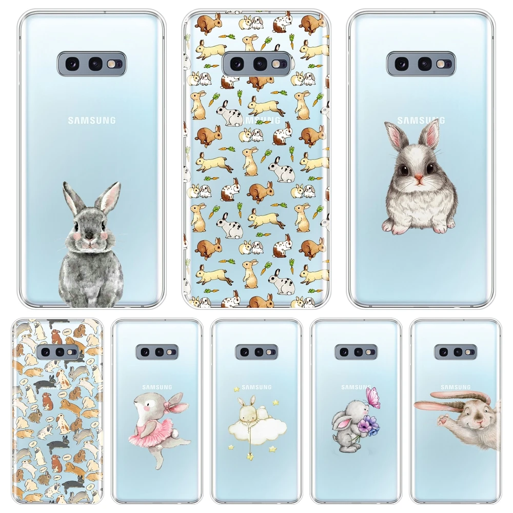 Силиконовый чехол для телефона Samsung Galaxy Note 10 Pro Kawaii Rabbit Cartoon Animal задняя крышка S10E S10