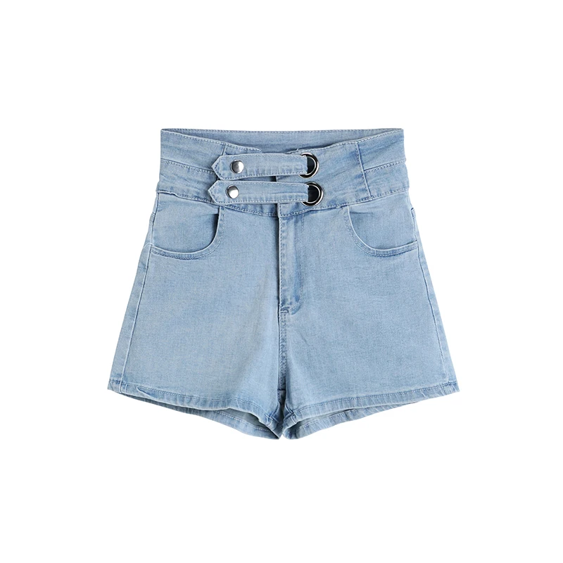 

Fashion Women 2021 Summer Denim Shorts For Woman Female Casual Slim Stretch High Waist Short Jeans Streetwear WH121