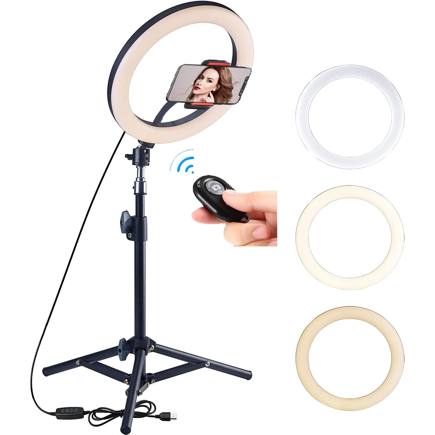 

Photo Studio Circle Selfie Ring Ligh LED Photography Fill Lighting With Tripod Stand Camera t Phone Lamp Video Youtube Ringlight