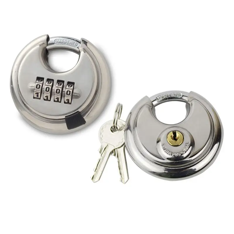 4 значный комбинированный защитный круглый навесной замок Восстановленный