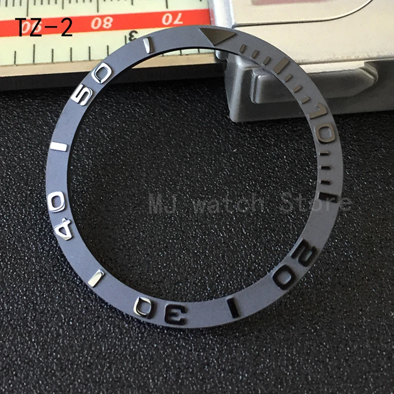 Плоская керамическая вставка обода 38*31 5 мм Выпуклое слово для Seiko SKX007 SKX009