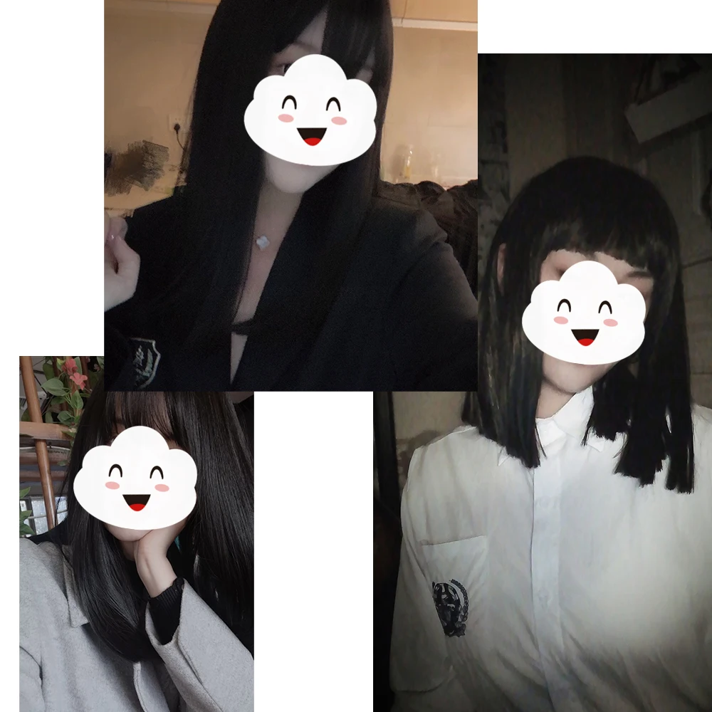 Nanno cosplay wig Girl from Nowhere HSIU Black short hair+Free Brand Cap | Тематическая одежда и униформа