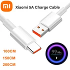Оригинальный зарядный кабель Xiaomi 11, 52 м, 33 Вт, быстрая зарядка 5A для Mi 11 10 10T 9T Pro 5G 10T Lite 9 F2 Pro Redmi Note 9 Pro