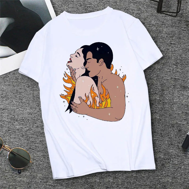 

Harajuku Vintage Tops Women's Fashion T Shirt Summer Casual Tshirt THE ANGELS PROTECT ME THE DEMONS RESPECT ME Printing T-shirt