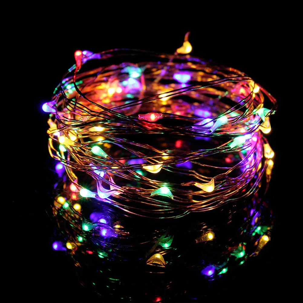 Светодиодная гирлянда 5 м/10 м из медной и серебряной проволоки сказочные огни