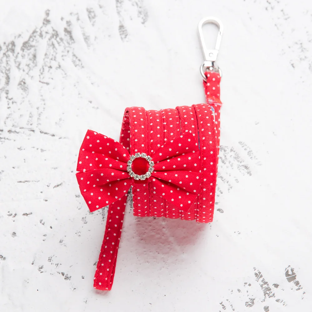 Набор поводков для собак и кошек жилет с кристаллами стразами в горошек