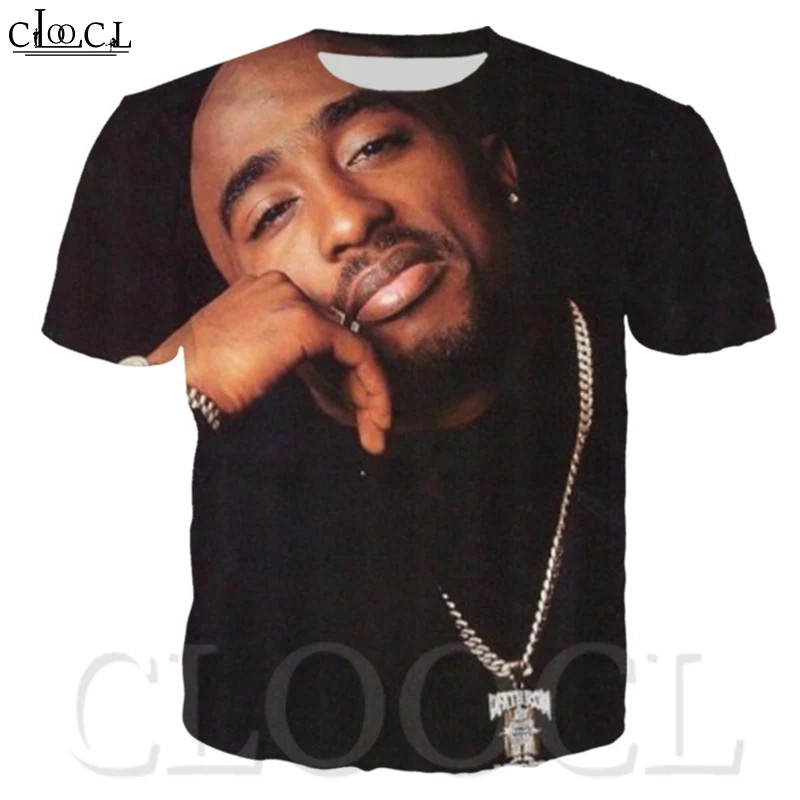 Футболка Tupac с 3D принтом в стиле рапера Повседневная футболка для мужчин и женщин
