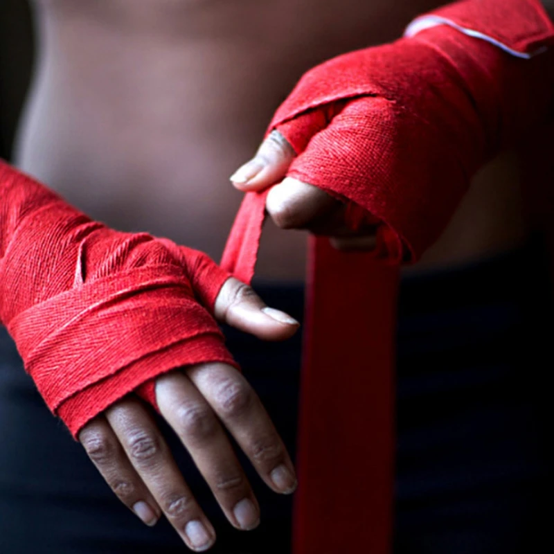 

1 Pair Cotton Kick Boxing Bandage Men Sanda Taekwondo Muay Thai Wrist