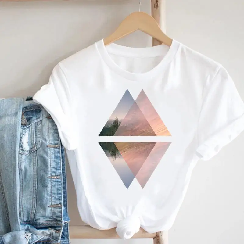 

Women T Tee Ladies Trend Lovely Cute 90s Print Fashion Tshirt Clothes Female Abstract Short Sleeve Top Graphic T-shirt