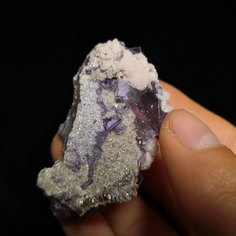 

41g Natural Stone Quartz Purple Fluorite Mineral Crystal Specimen from Yaogangxian Hunan Province,China A3-2