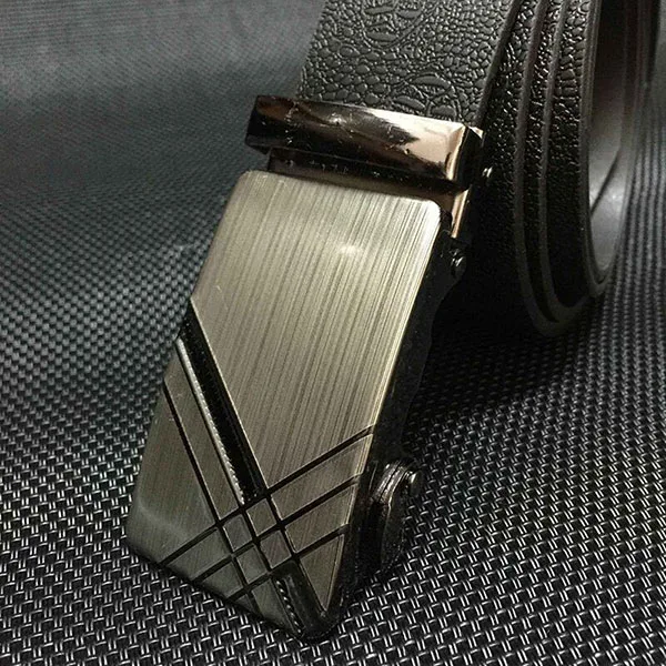 D Style 4 Best YBT Men Belt Imitation leather Alloy Automatic buckle Belt Business affairs Simple Fashion Casual Hot Selling Belt - Цвет: D Style 4