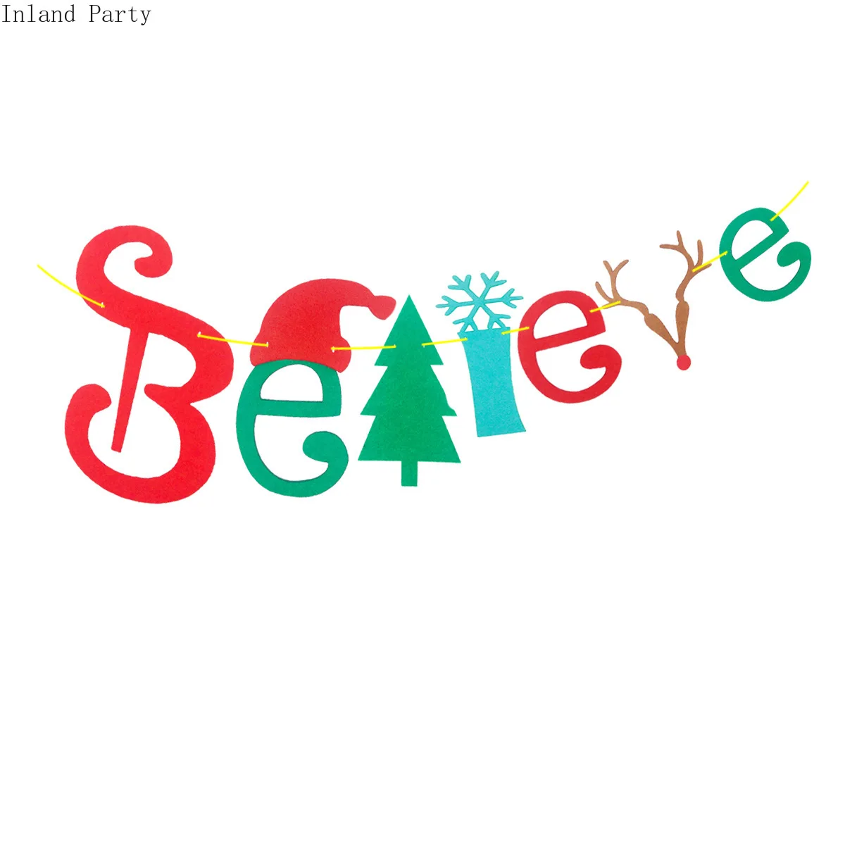 Believe Letter banner Christmas Banner Home Decoration Party Garden Outdoor Decor Supply | Дом и сад