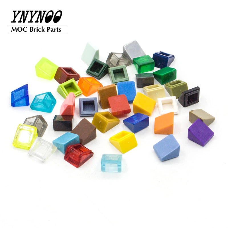 200 шт. 1x1 Наклонный кирпич DIY Enlighten MOC пластиковый строительный блок настенные