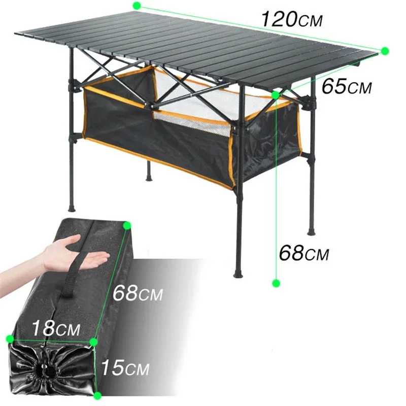저렴한 휴대용 야외 접이식 테이블 의자 캠핑 알루미늄 합금 바베큐 피크닉 테이블, 방수 접이식 테이블 내구성 책상