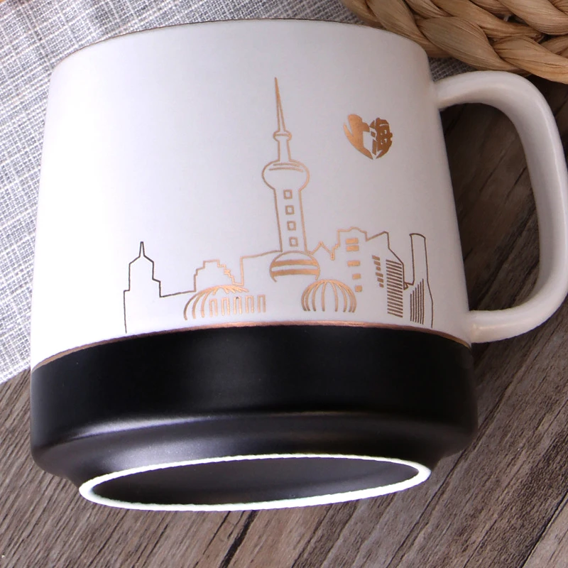 Персонализированные большие керамические кофейные кружки пара скандинавские