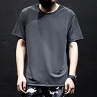 3 @ # ледяные Шелковые Тонкие крутые дышащие быстросохнущие тренировочные футболки для тренировок Новинка Мужская спортивная одежда спортивный необходимый топ с коротким рукавом