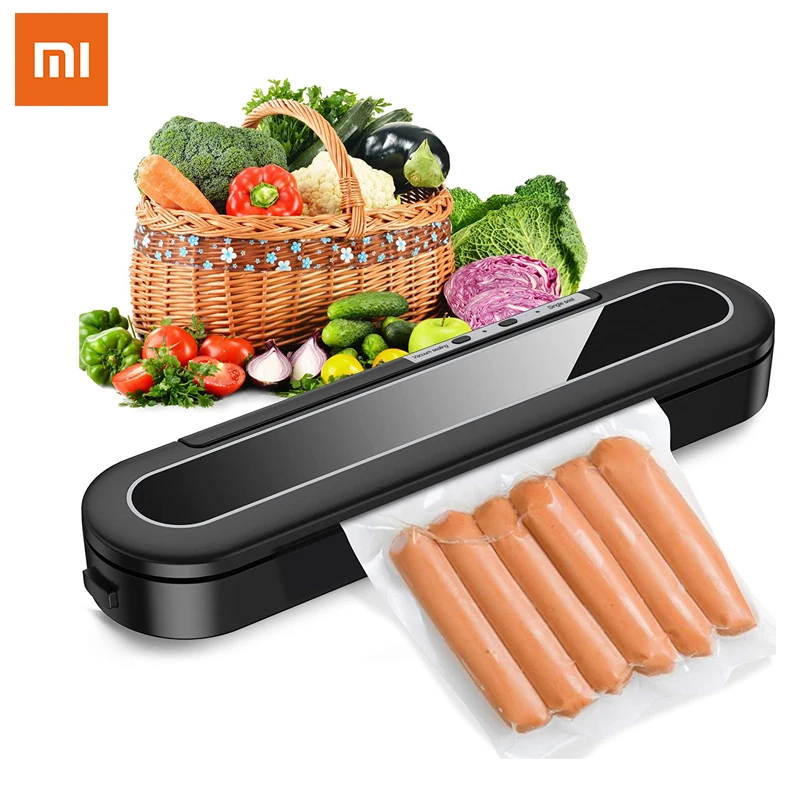 

Лучший пищевой вакуумный упаковщик xiaomi 220 В/110 В автоматический бытовой пищевой вакуумный упаковщик в комплекте с 10 пакетами