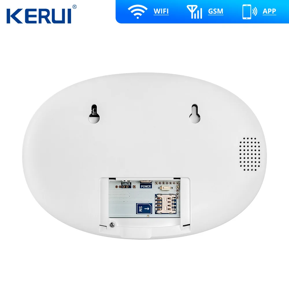 KERUI W20 новая модель Беспроводная 2,4 дюймов Сенсорная панель WiFi GSM система охранной сигнализации приложение PIR сирена движения Rfid Управление