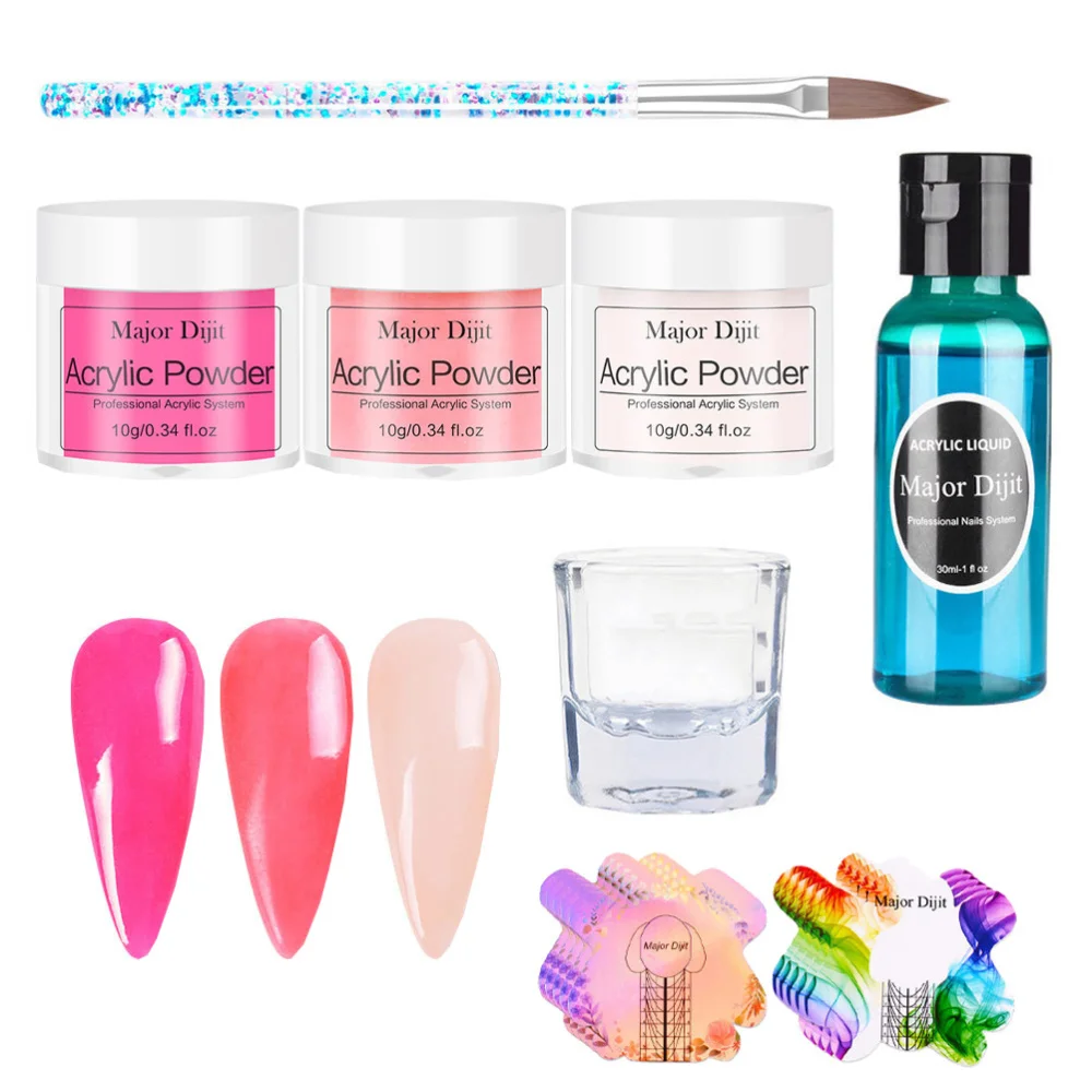 

1 Set Acrylic Powder and Liquid Set Professional Nail Art Crystal Powder Kit
