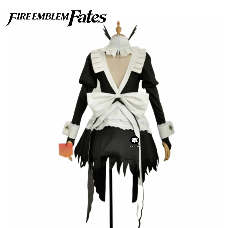 Черно-белое платье любого размера с эмблемой огня | Тематическая одежда и