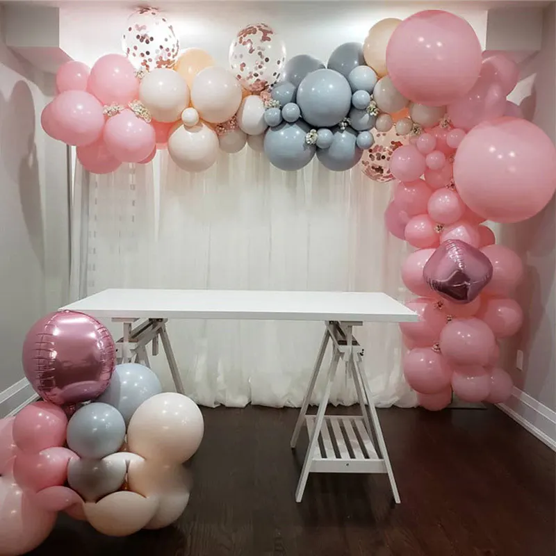 101 шт. детский душ украшение для девочек шар гирлянда арка набор пастели розовый