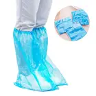 1 пара прочные водонепроницаемые толстые пластиковые одноразовые дождевые бахилы высокие ботинки