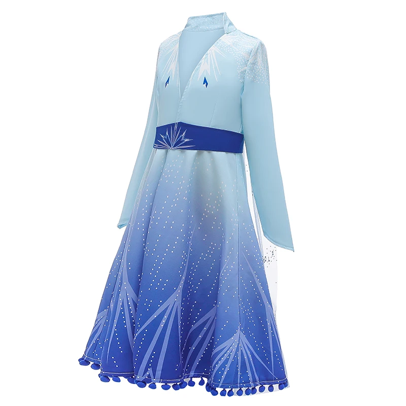 Elsa 2 Princess Dresses 2019 New Girls Dress Anna Clothing Christmas Custom Birthday Party Blue Evening | Детская одежда и обувь