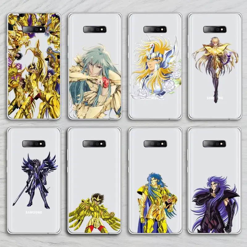 

Saint Seiya cartoon anime Phone Case Transparent for Samsung A71 S9 10 20 HUAWEI p30 40 honor 10i 8x xiaomi note 8 Pro 10t 11