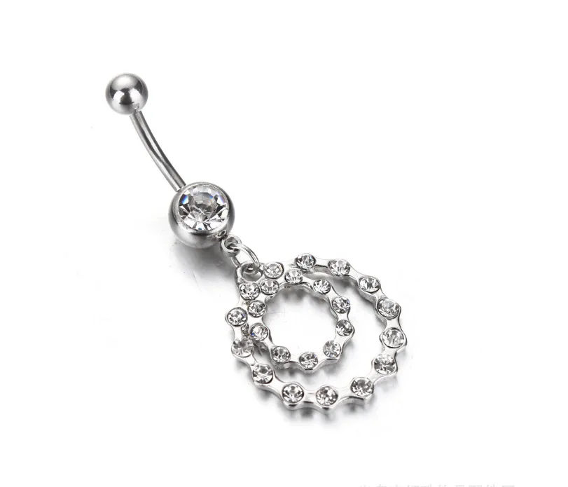 The most fashionable retail gun dangle belly ring navel bar body piercing jewelry 316L surgical steel nickel-free Free shipping |