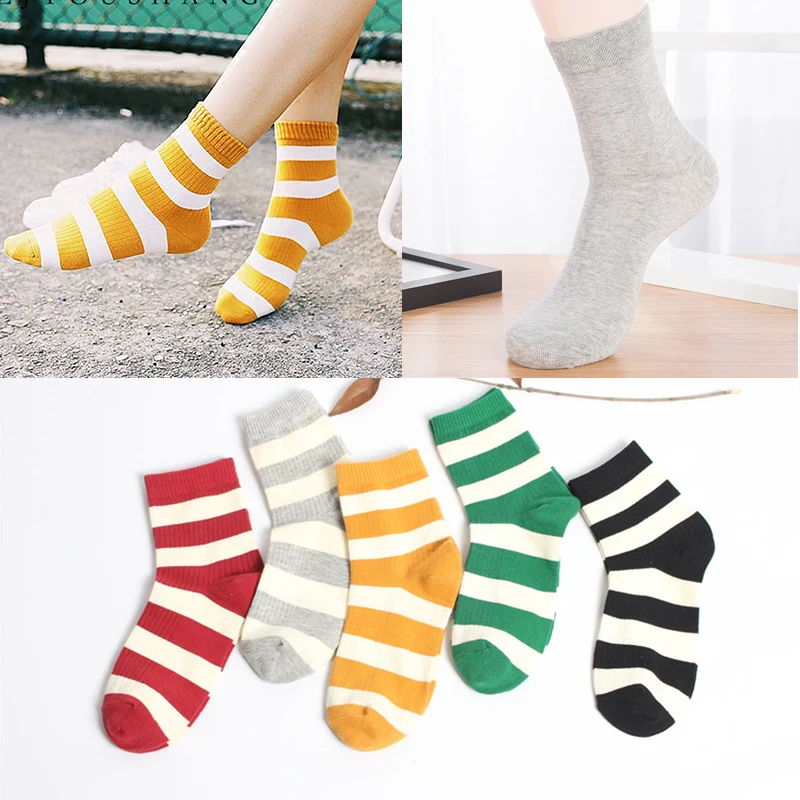 

Casual Women Cotton Socks Breathable Spring Autumn Embroidery Pattern Socks Comfortable Short Socks White Black Multi Style