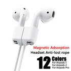 Магнитный ремешок для наушников с защитой от потери силиконовый держатель для наушников кабель для Airpods 1 2 3 Аксессуары для беспроводных Bluetooth наушников