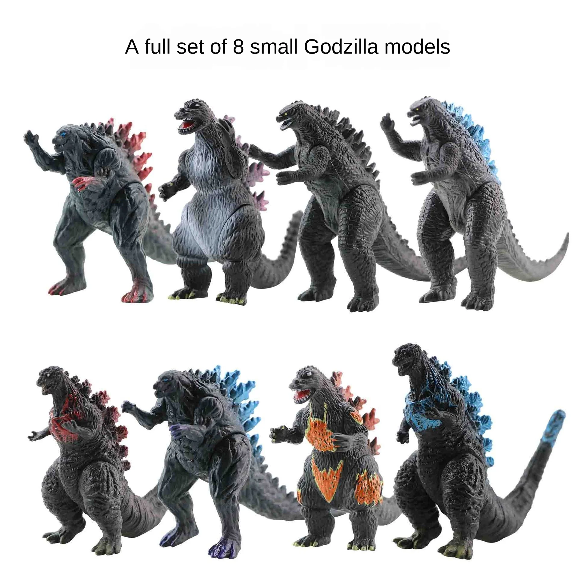 12 шт./компл. Gojira Godzilla 3 8 см ПВХ фигурка Коллекционная модель коллекционная игрушка