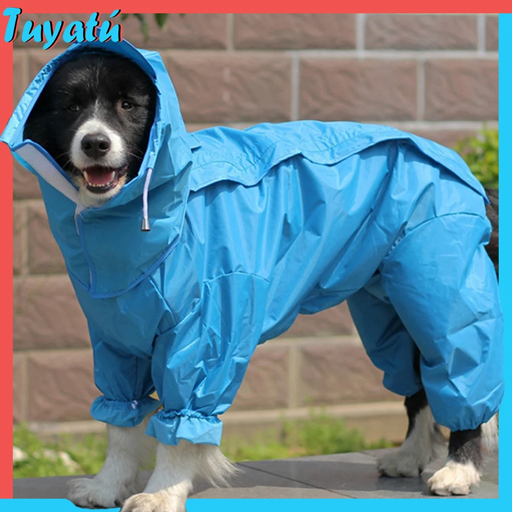 Дождевики для больших и маленьких собак водонепроницаемые толстовки с капюшоном