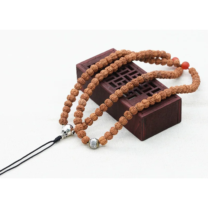 Rudraksha семена Бодхи ожерелье ручной работы DIY четки 108 бусины ювелирные изделия в