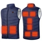 Отопление жилет Зимняя теплая куртка жилет Chaleco велосипеда, зарядка через USB Отопление жилет электрическое отопление жилет белья Размеры S-4XL