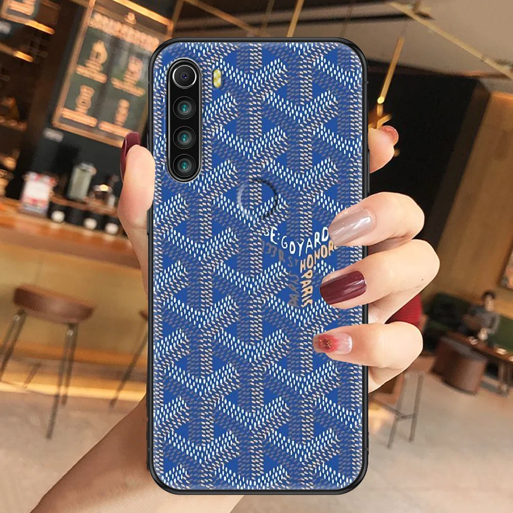 

Luxury Fashion Goyards Design Phone case For Xiaomi Redmi Note 7 7A 8 8T 9 9A 9S 10 K30 Pro Ultra black soft shell luxury Etui