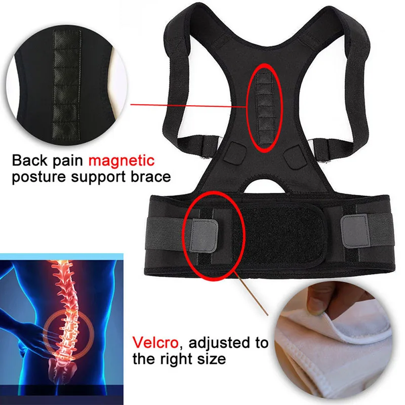Фото New Professional Adjustable posture corrector Posture Brace Magnet Therapy Straps Back Neck Corrector Spine Support Красота и New Professional Adjustable posture corrector Posture Brace Magnet Therapy Straps Back Neck Corrector Spine Support Красота и