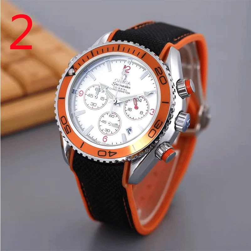 

Men's luxury Business quartz 5-pin multifunction silicone band watch