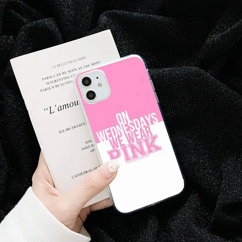 

love pink Leopard stripe text slogn Phone Case Transparent for iPhone 6 7 8 11 12 s mini pro X XS XR MAX Plus cover funda shell
