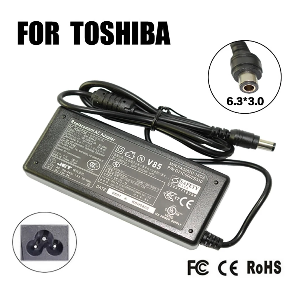 15 в 4A 6 3*3 0 мм 60 Вт Замена для Toshiba спутникового PA3282U-1ACA PA2450U-00489A 3220 ноутбук AC