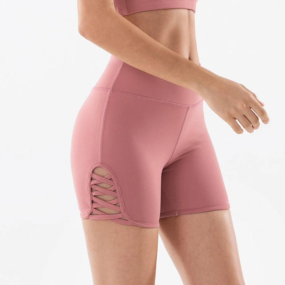 

Women's Sports Wear Workout Active Gym Fitness Yoga Short Pants cutout Leggings Shorts Sexy High Waist Breathable Shorts