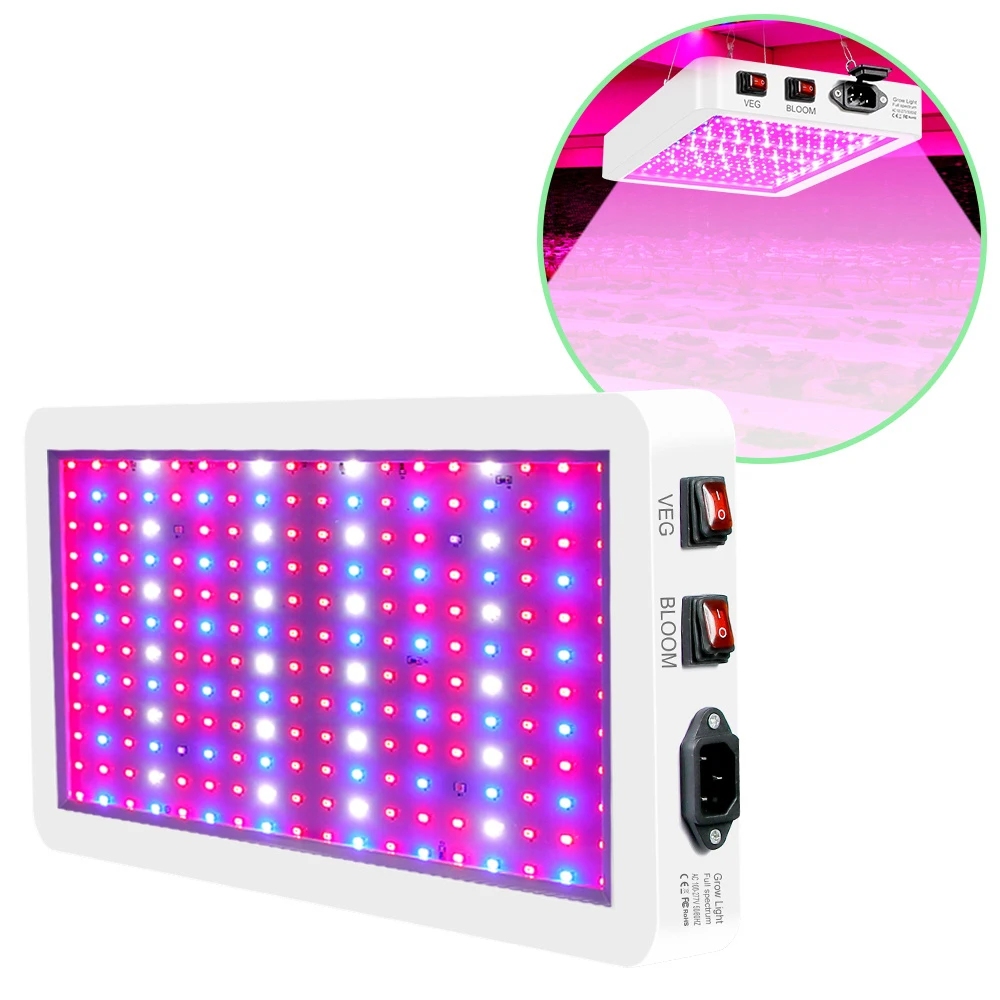 Goedkoop 2000W Led Grow Light Voor Indoor Planten Full Spectrum Veg En Bloei Dual Schakelaar IP65 Waterdichte Opknoping Plant Groeit Lampen