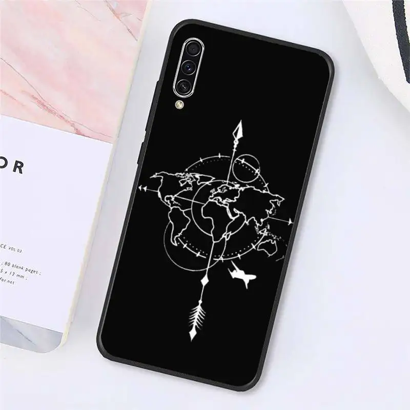 

world map simple design Phone Case For Samsung galaxy A S note 10 7 8 9 20 30 31 40 50 51 70 71 21 s ultra plus