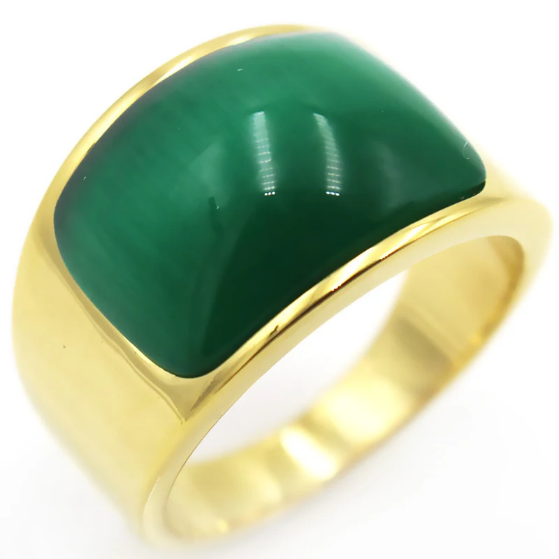 

Vintage Rings Luxury Green Cat-Eye Stone Ring Retro Man Jewelry Gift Retro Accessories